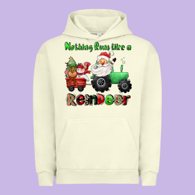 Nothing Runs Like A Reindeer Urban Hoodie Designed By Cowgirlartshop