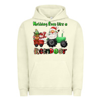 Pigment Pistachio nothing runs like a reindeer Urban Hoodie - CowGirlArtShop