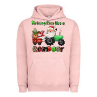 Pigment Salmon nothing runs like a reindeer Urban Hoodie - CowGirlArtShop
