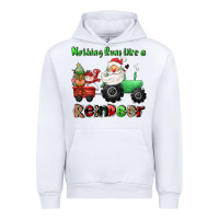 White nothing runs like a reindeer Urban Hoodie - CowGirlArtShop