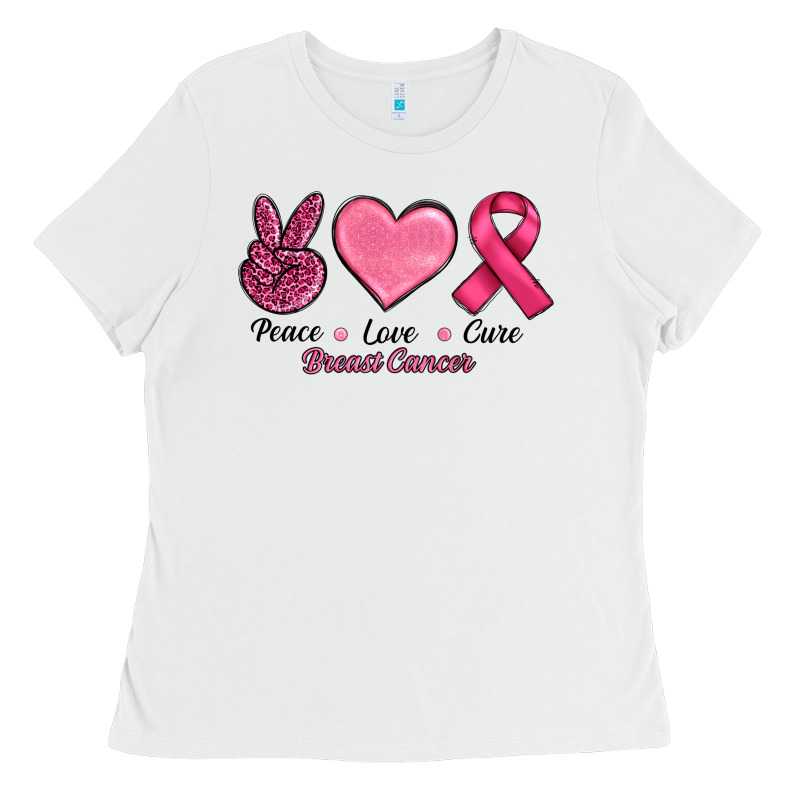 Peace Love Cure Cancer Ladies Tee by RanaPortraitStore | Teevron