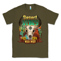 Army Green desert vibes wild west Classic Tee - NancyCooperArtShop