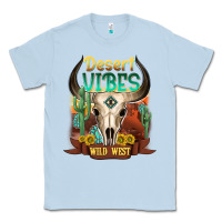 Dusty Blue desert vibes wild west Classic Tee - NancyCooperArtShop
