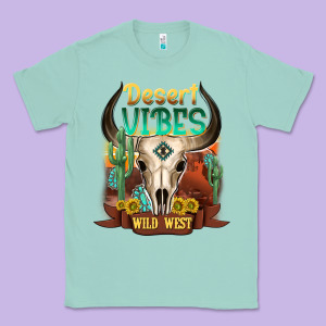 Desert Vibes Wild West Classic Tee Designed By Nancycooperartshop