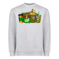 Longhaired Cow St Patricks Coffee Heavyweight Sweatshirt | Teevron