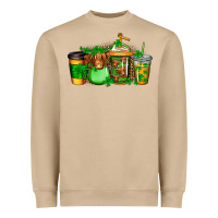 Mushroom longhaired cow st patricks coffee Heavyweight Sweatshirt - Jasminsmagicworld