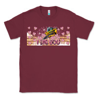 Burgundy I Dig You Valentine 16oz Classic Tee - CowhideDigitalArt