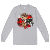 Moon Dust leopard cowhide Christmas plaid patches Long Sleeve Tee - Jasminsmagicworld