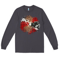 Smoke leopard cowhide Christmas plaid patches Long Sleeve Tee - Jasminsmagicworld