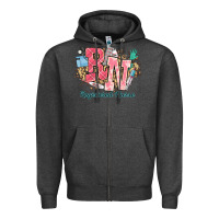 Charcoal Heather rn registered nurse western Zipper Hoodie - NancyCooperArtShop