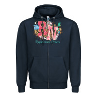 Navy rn registered nurse western Zipper Hoodie - NancyCooperArtShop