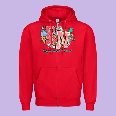 Rn Registered Nurse Western Zipper Hoodie Designed By Nancycooperartshop