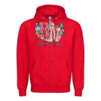 Red rn registered nurse western Zipper Hoodie - NancyCooperArtShop