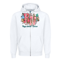 White rn registered nurse western Zipper Hoodie - NancyCooperArtShop