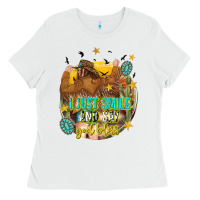 White i just smile and say god bless Ladies Tee - texasbilliewilder