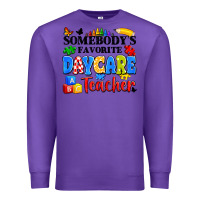 Purple somebody's favorite daycare teacher Premium Sweatshirt - Artiststas