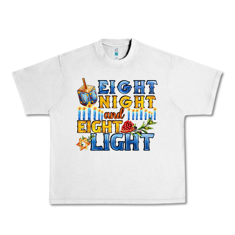 Eight Night And Eight Light For Hanukkah Urban Heavy Tee by AdoDesignShop | Teevron
