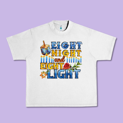 Eight Night And Eight Light For Hanukkah Urban Heavy Tee Designed By Adodesignshop