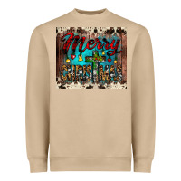 Merry Christmas Cross Tumbler Heavyweight Sweatshirt | Teevron