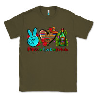 Army Green peace love tequila Classic Tee - AdoDesignShop