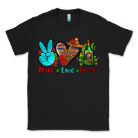 Black peace love tequila Classic Tee - AdoDesignShop