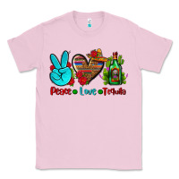 Bubblegum Pink peace love tequila Classic Tee - AdoDesignShop