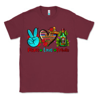 Burgundy peace love tequila Classic Tee - AdoDesignShop