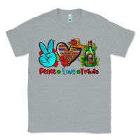 Heather Grey peace love tequila Classic Tee - AdoDesignShop