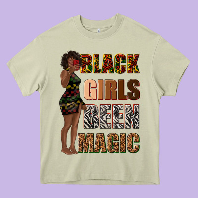 Black Girls Been Magic Heavy Core Tee Designed By Texasbilliewilder