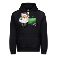 Black santa tractor Urban Hoodie - CowGirlArtShop