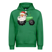 Emerald santa tractor Urban Hoodie - CowGirlArtShop