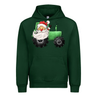 Forest Green santa tractor Urban Hoodie - CowGirlArtShop