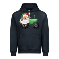 Navy santa tractor Urban Hoodie - CowGirlArtShop