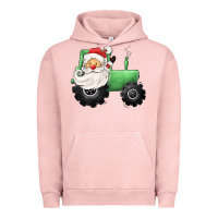 Pigment Salmon santa tractor Urban Hoodie - CowGirlArtShop