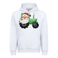 White santa tractor Urban Hoodie - CowGirlArtShop