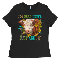 Black im head heffa just ask me Ladies Tee - texasbilliewilder