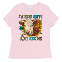 Bubblegum Pink im head heffa just ask me Ladies Tee - texasbilliewilder