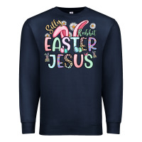 Navy silly rabbit easter jesus Premium Sweatshirt - Artiststas