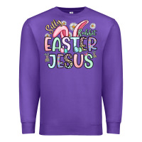 Purple silly rabbit easter jesus Premium Sweatshirt - Artiststas
