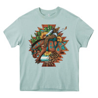 Arona bucking bronco aztec shape background Heavy Core Tee - Artiststas