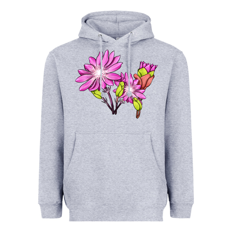 Bitterroot Flower Illustrations Heavyweight Hoodie by LillyAllenDesigns | Teevron