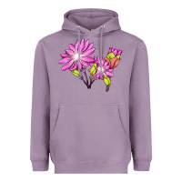 Lavender Bitterroot Flower Illustrations Heavyweight Hoodie - LillyAllenDesigns