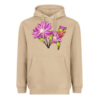 Mushroom Bitterroot Flower Illustrations Heavyweight Hoodie - LillyAllenDesigns