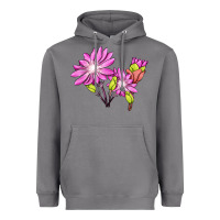 Storm Bitterroot Flower Illustrations Heavyweight Hoodie - LillyAllenDesigns