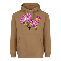 Toasted Coconut Bitterroot Flower Illustrations Heavyweight Hoodie - LillyAllenDesigns