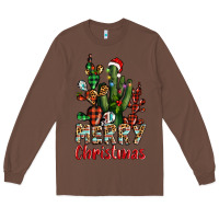Chestnut merry christmas cactus western Long Sleeve Tee - BarkalooDesign