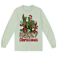Matcha merry christmas cactus western Long Sleeve Tee - BarkalooDesign