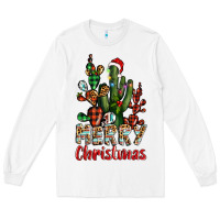 White merry christmas cactus western Long Sleeve Tee - BarkalooDesign