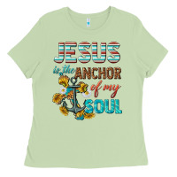 Matcha jesus is the anchor of my soul Ladies Tee - texasbilliewilder