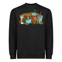 Black longhaired cow coffee cups Heavyweight Sweatshirt - Jasminsmagicworld
